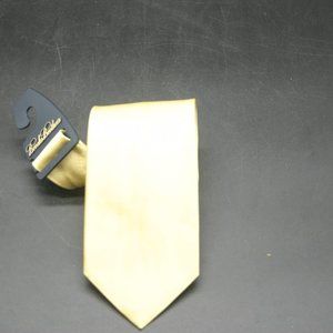 BROOKS BROTHERS Tie Yellow Solid Twill Silk Made USA 58" x 3.5" New (OTHER)